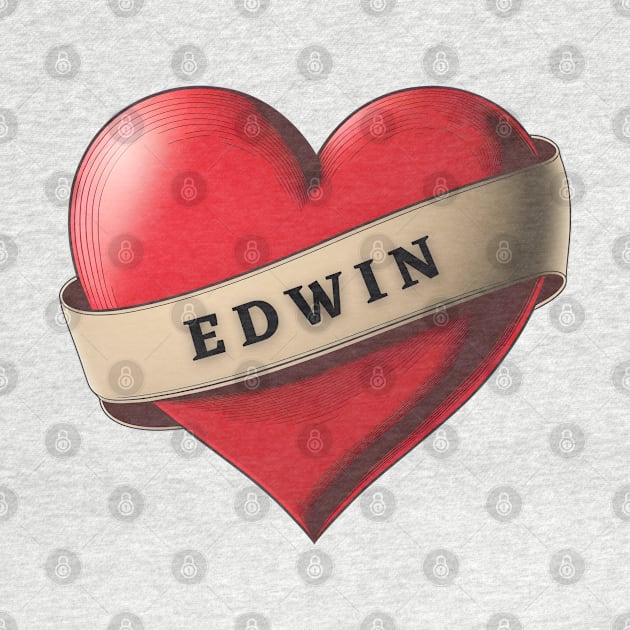 Edwin - Lovely Red Heart With a Ribbon by Allifreyr@gmail.com